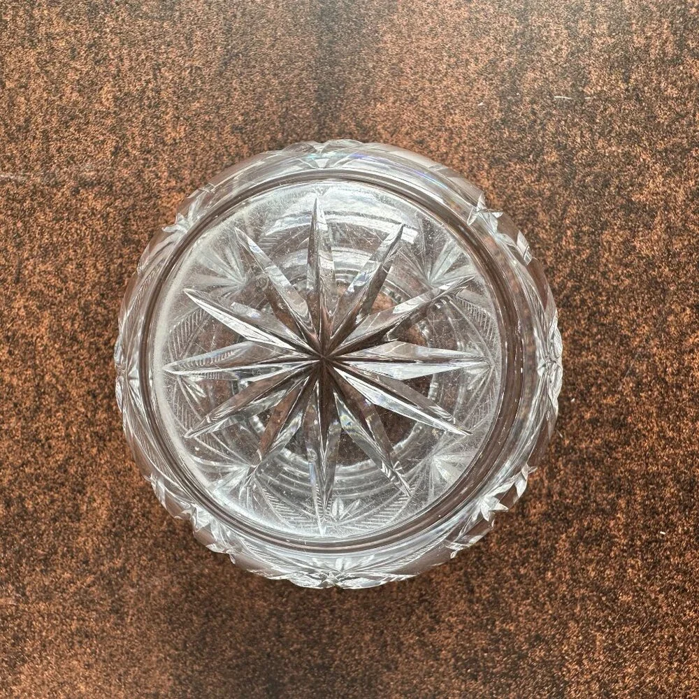 Vintage Cut Crystal Candy Jar with Lid